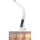 LED Stmievateľná stolná lampa s displejom LEATHER LED/7W/230V biela