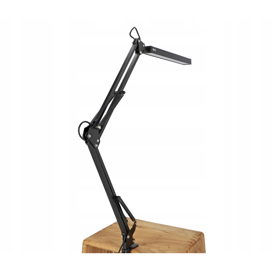 LED Stmievateľná dotyková flexibilná stolová lampa s klipom LED/10W/5/230V 3000/4000/6000K čierna
