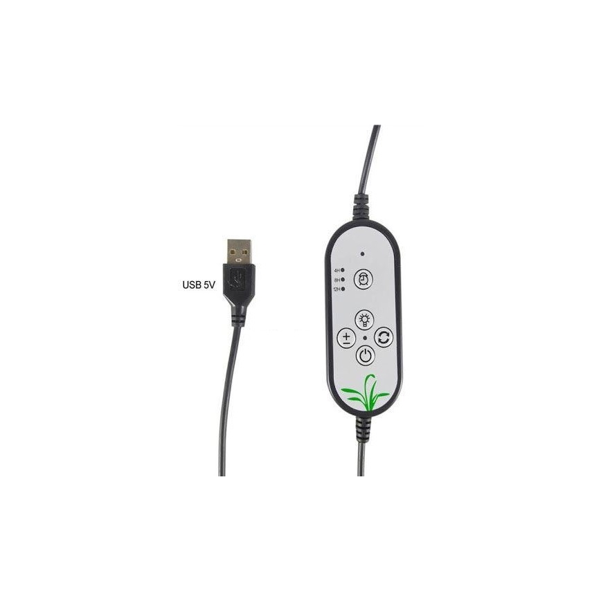 LED Stmievateľná stolná lampa s klipom na pestovanie rastlín LED/12W/5V