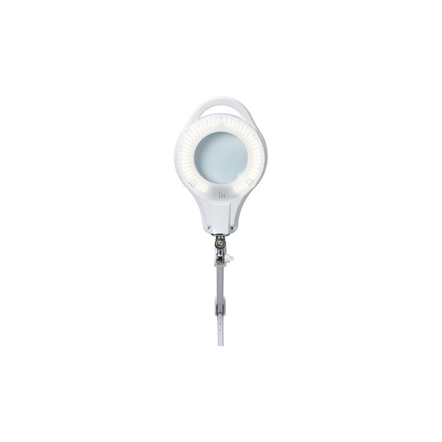 LED Stmievateľná stolná lampa s lupou LED/10W/230V biela
