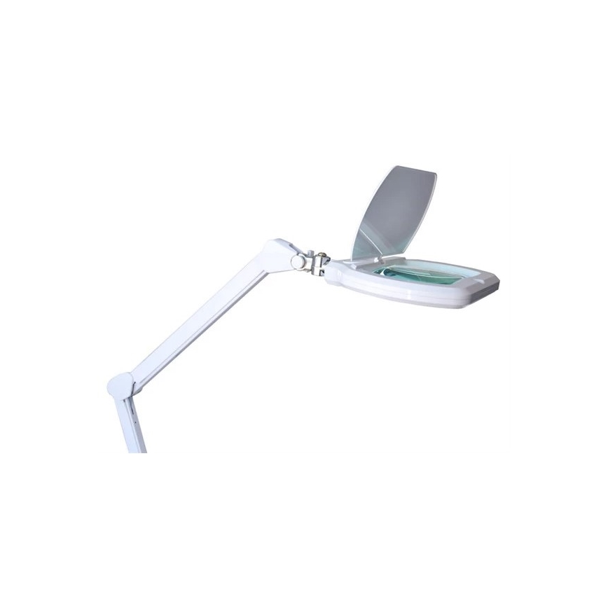 LED Stmievateľná stolná lampa s lupou LED/12W/230V biela
