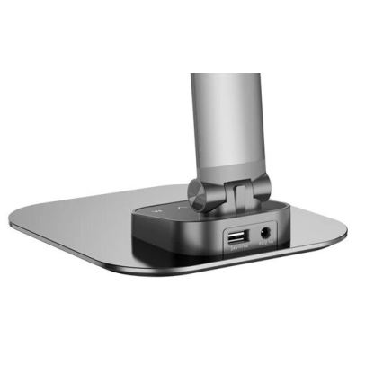 LED Stmievateľná stolná lampa s USB LED/7,5W/230V 3000K/4000K/5500K antracit