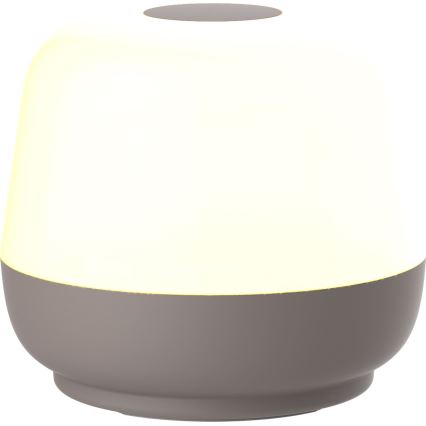 LED Stmievateľná dotyková vonkajšia stolná lampa SAMBA LED/1,2W/5V USB 1200 mAh IP44 šedá