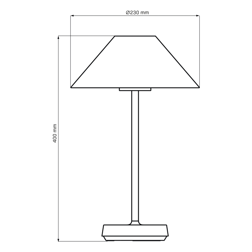 LED Stmievateľná dotyková vonkajšia stolná lampa SERENGETI LED/3,4W/5V USB 3600 mAh IP44 čierna
