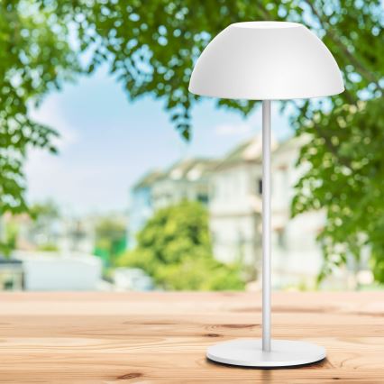 LED Stmievateľná dotyková vonkajšia stolná lampa TANZANIA LED/1,8W/5V USB 1800 mAh IP44 biela