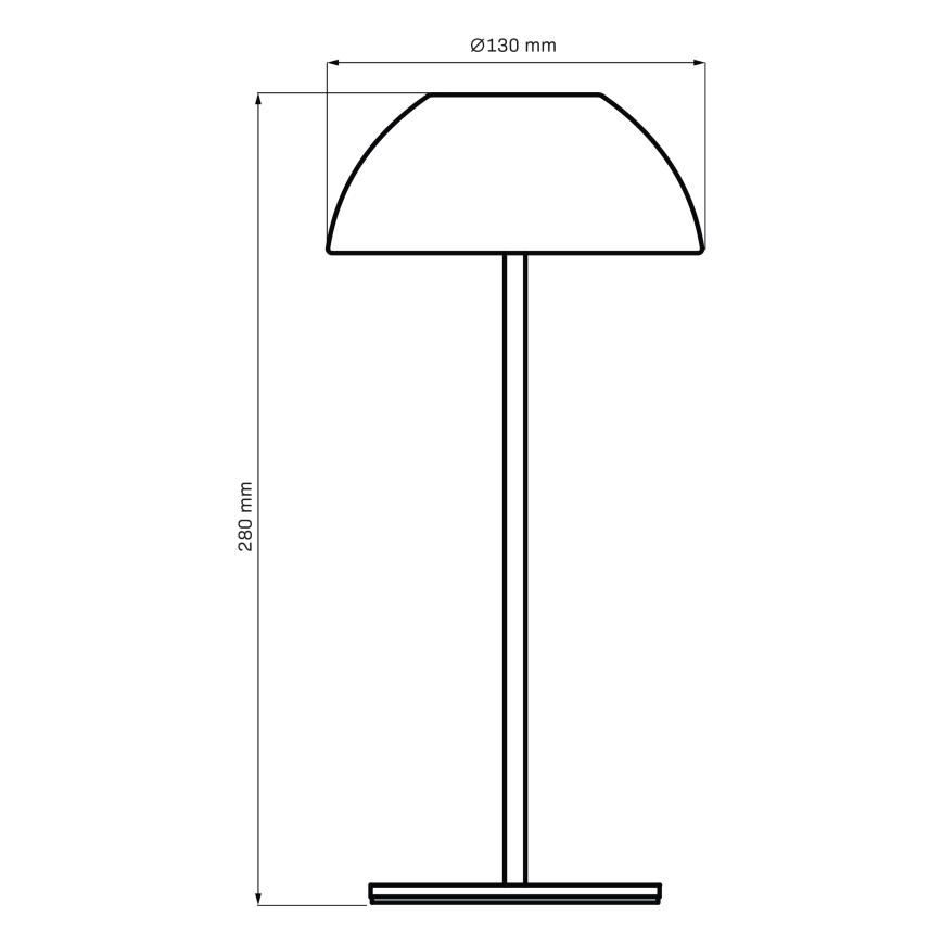 LED Stmievateľná dotyková vonkajšia stolná lampa TANZANIA LED/1,8W/5V USB 1800 mAh IP44 čierna