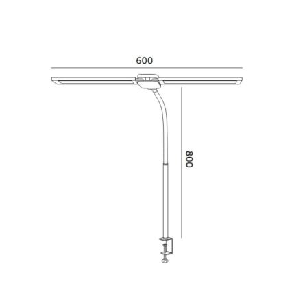 LED Stmievateľná stolná lampa USB TENUIX DUO 2xLED/7W/5V 3000-6000K čierna