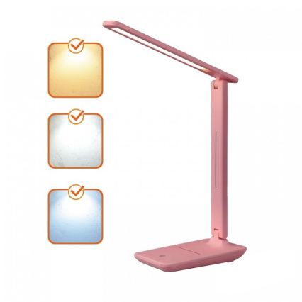 LED Stmievateľná stolová lampa NOBLITE N LED/7W/230V 3000/4000/6500K ružová