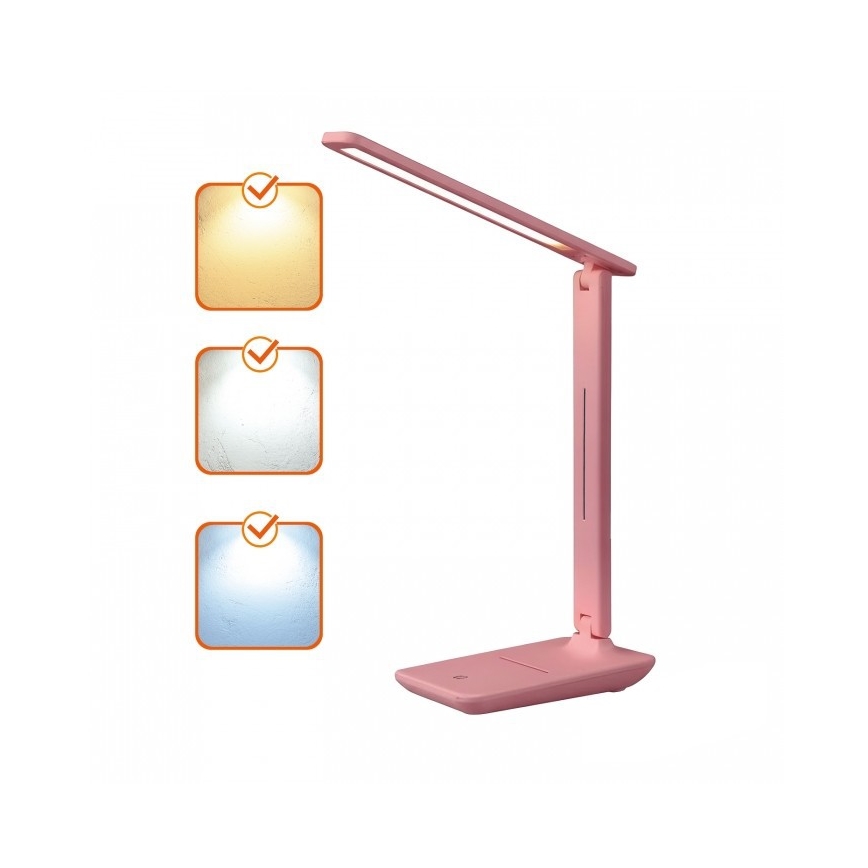 LED Stmievateľná stolová lampa NOBLITE N LED/7W/230V 3000/4000/6500K ružová