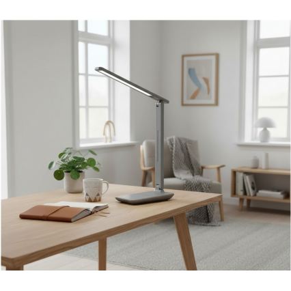 LED stmievateľná stolová lampa NOBLITE N LED/7W/230V 3000/4000/6500K šedá