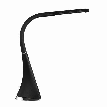 LED stmievateľná dotyková stolová lampa s displejom LED/7W/5V čierna