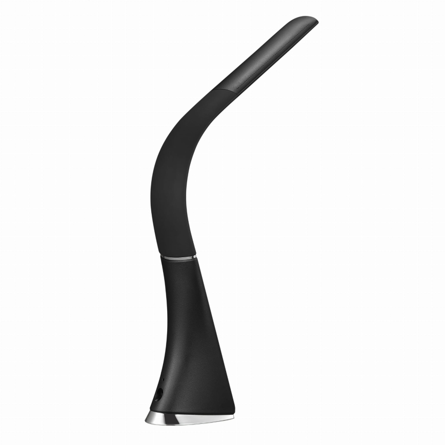 LED stmievateľná dotyková stolová lampa s displejom LED/7W/5V čierna