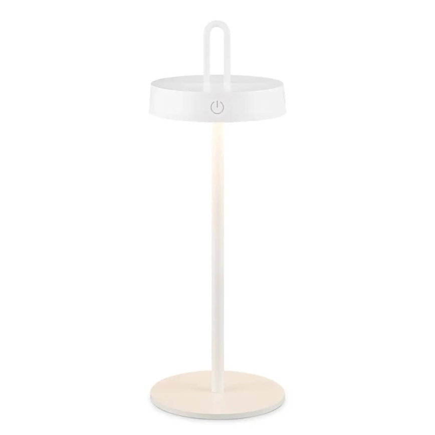 LED Stlmiteľná vonkajšia nabíjacia dotyková stolná lampa SHINE LED/1,5W/3,7V 3000 mAh IP44 biela