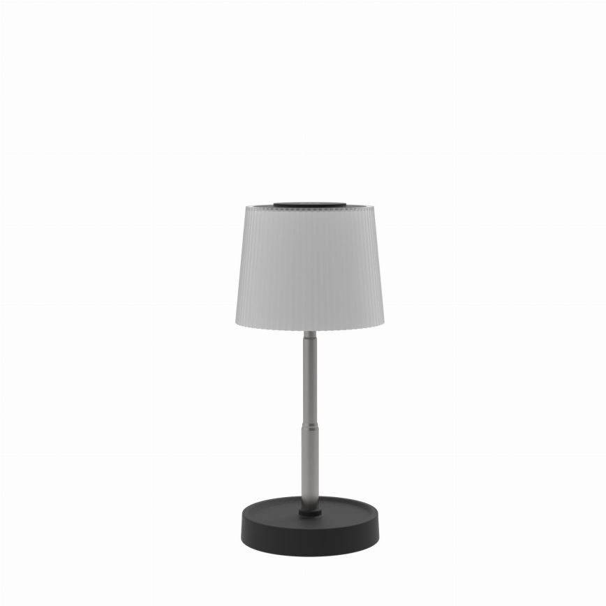 LED stmievateľná dotyková vonkajšia nabíjateľná stolná lampa LED/2W/5V IP44 1200 mAh sivá