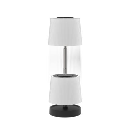 LED stmievateľná dotyková vonkajšia nabíjateľná stolná lampa LED/2W/5V IP44 1200 mAh sivá