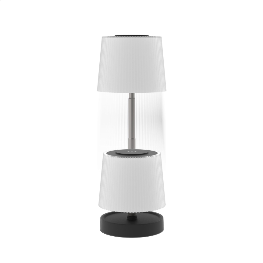 LED stmievateľná dotyková vonkajšia nabíjateľná stolná lampa LED/2W/5V IP44 1200 mAh sivá
