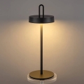 LED stmievateľná vonkajšia nabíjateľná dotyková stolová lampa SHINE LED/1,5W/3,7V 3000 mAh IP44 čierna