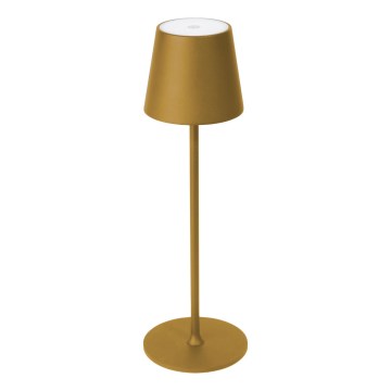LED stmievateľná vonkajšia nabíjateľná stolná lampa LED/4W/4000 mAh 3000/4000/5500K IP44 zlatá