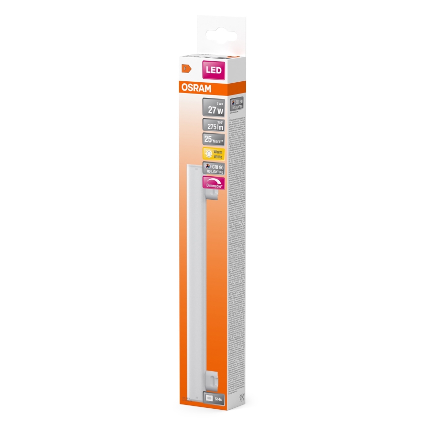 LED Stmievateľná žiarivková trubica S14s/3W/230V 2700K 30 cm CRI 90 - Osram
