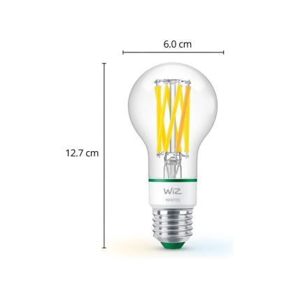 LED Stmievateľná žiarovka A60 E27/4,3W/230V 2700-4000K CRI 90 Wi-Fi - WiZ