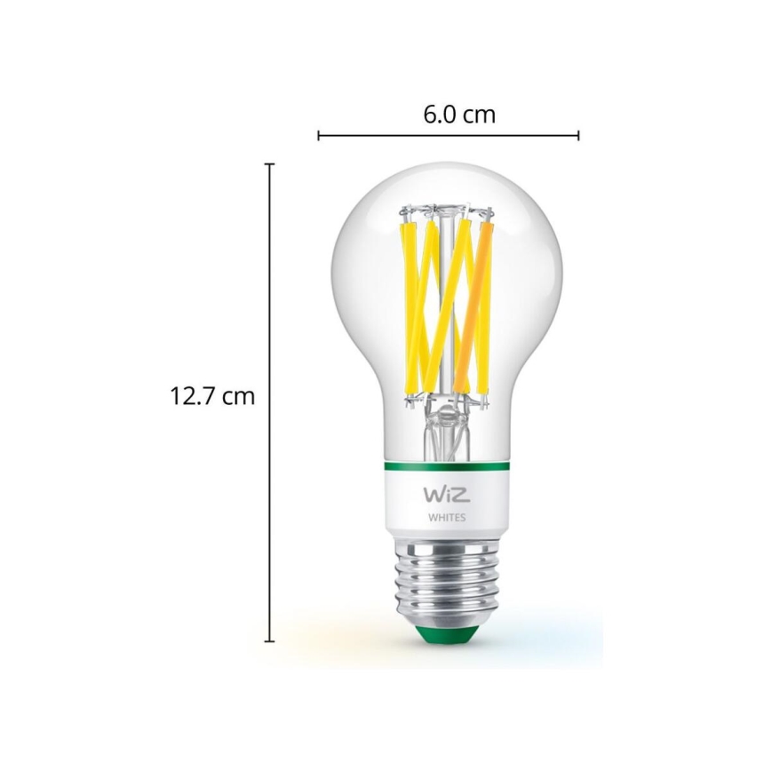 LED Stmievateľná žiarovka A60 E27/4,3W/230V 2700-4000K CRI 90 Wi-Fi - WiZ
