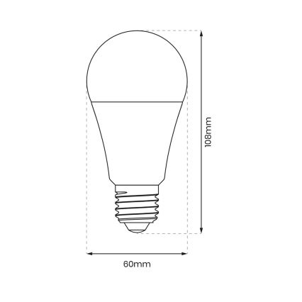 LED Stmievateľná žiarovka A60 E27/9W/230V 4000K