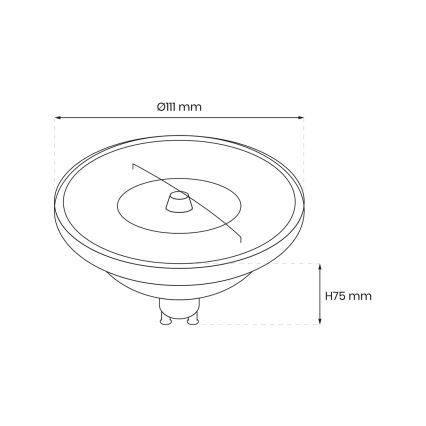 LED Stmievateľná žiarovka AR111 GU10/10,5W/230V 3000K