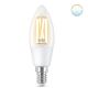 LED Stmievateľná žiarovka FILAMENT C35 E14/4,9W/230V 2700-6500K CRI 90 Wi-Fi - WiZ