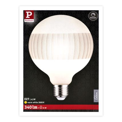 LED Stmievateľná žiarovka CLASSIC G125 E27/4,5W/230V 2600K - Paulmann 28743