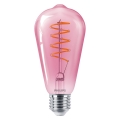 LED Stmievateľná žiarovka DECO Philips ST64 E27/4,5W/230V 1800K