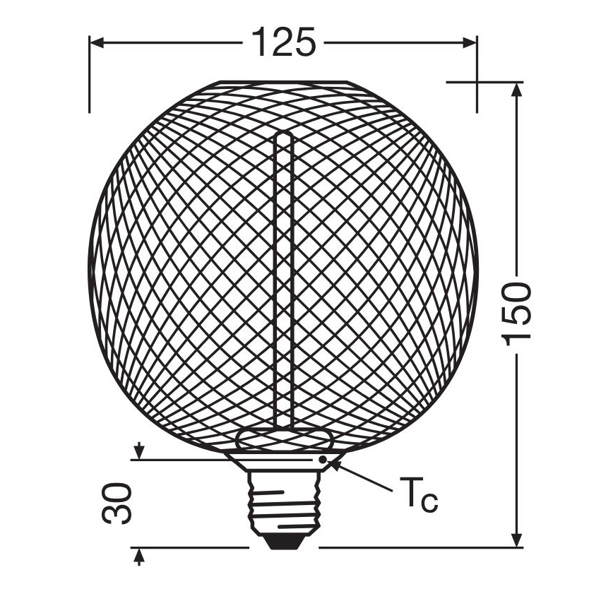 LED Stmievateľná žiarovka DECOR  FILAMENT G125 E27/3,5W/230V 1800K zlatá - Osram