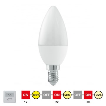 LED Stmievateľná žiarovka E14/6W/230V teplá biela - STEPDIMMING - Eglo