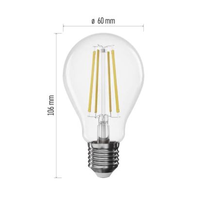 LED stmievateľná žiarovka FILAMENT A60 E27/7,5W/230V 4000K