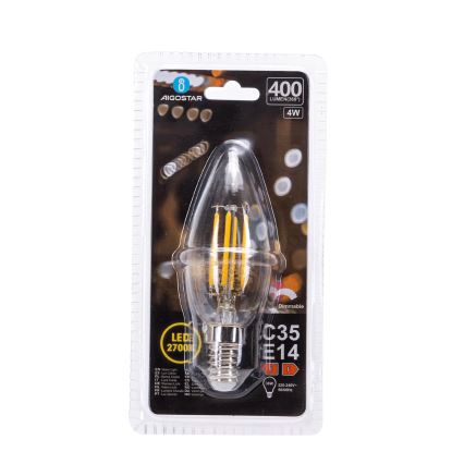 LED Stmievateľná žiarovka FILAMENT C35 E14/4W/230V 2700K - Aigostar