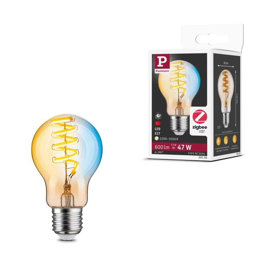 LED Stmievateľná žiarovka FILAMENT E27/7,5W/230V 2200-5500K - Paulmann 29155