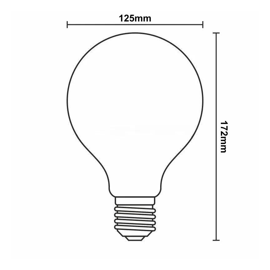 LED Stmievateľná žiarovka FILAMENT G125 E27/11W/230V 3000K