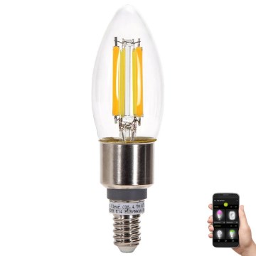 LED Stmievateľná žiarovka FILAMENT MESH Smart C35 E14/4,5W/230V 2700-6500K - Aigostar