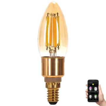 LED Stmievateľná žiarovka FILAMENT MESH Smart C35 E14/4,5W/230V 2700-6500K - Aigostar