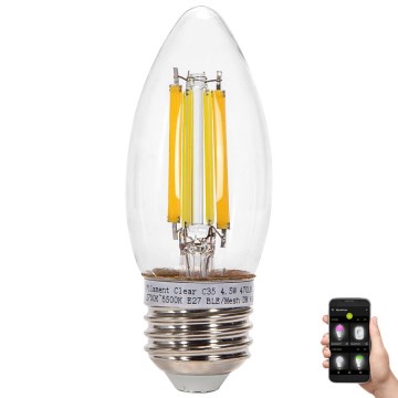 LED Stmievateľná žiarovka FILAMENT MESH Smart C35 E27/4,5W/230V 2700-6500K - Aigostar