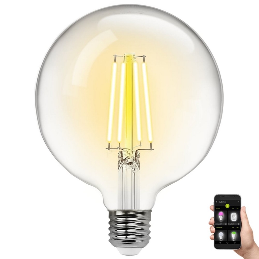 LED Stmievateľná žiarovka FILAMENT MESH Smart G125 E27/6W/230V 2700-6500K - Aigostar
