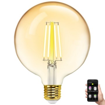 LED Stmievateľná žiarovka FILAMENT MESH Smart G125 E27/6W/230V 2700-6500K - Aigostar