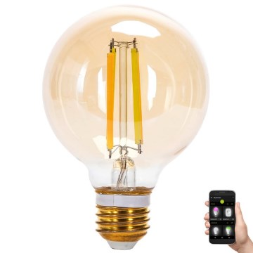 LED Stmievateľná žiarovka FILAMENT MESH Smart G80 E27/6W/230V 2700-6500K - Aigostar