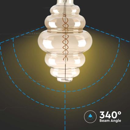 LED Stmievateľná žiarovka FILAMENT S200 E27/8W/230V 1800K
