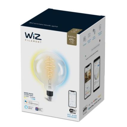 LED Stmievateľná žiarovka FILAMENT G200 E27/6,5W/230V 2700-6500K CRI 90 Wi-Fi - WiZ