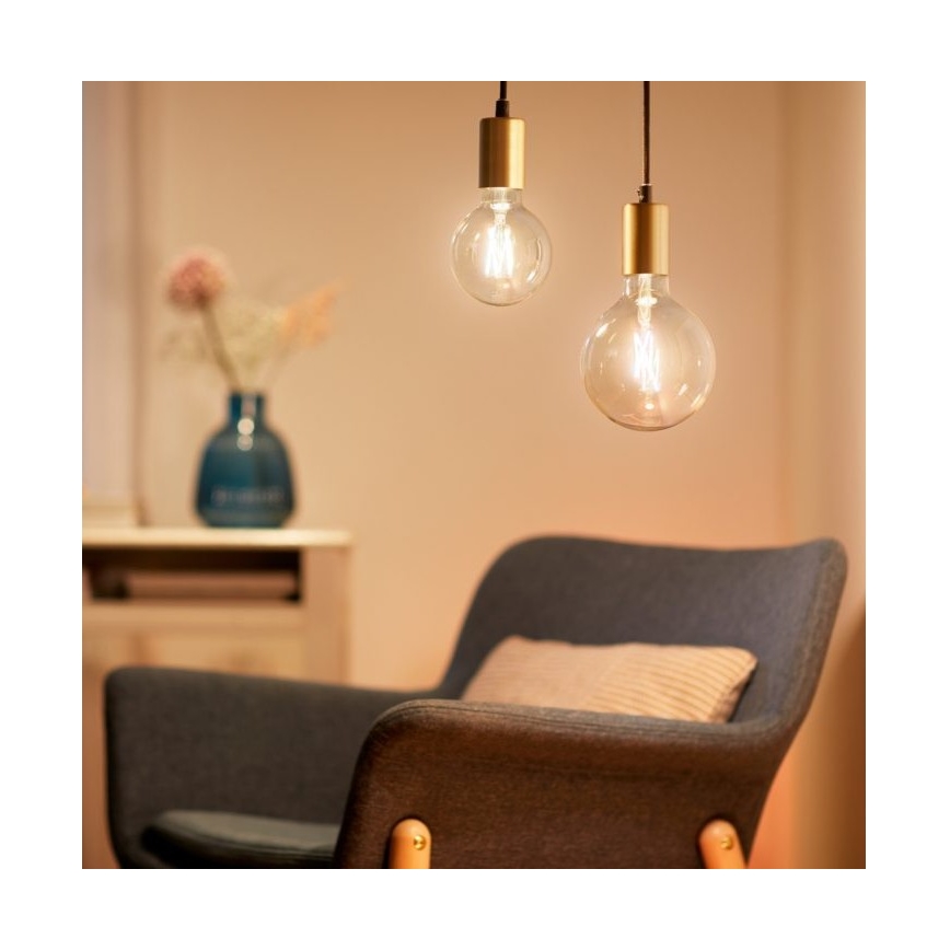 LED Stmievateľná žiarovka FILAMENT G95 E27/6,7W/230V 2700-6500K CRI 90 Wi-Fi - WiZ