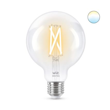 LED Stmievateľná žiarovka FILAMENT G95 E27/6,7W/230V 2700-6500K CRI 90 Wi-Fi - WiZ