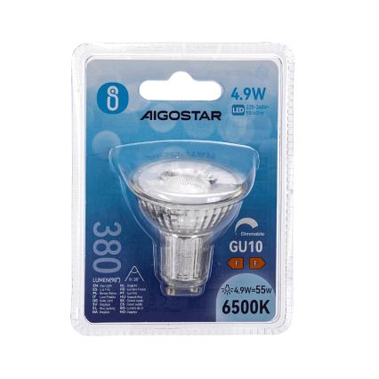 LED Stmievateľná žiarovka GU10/4,9W/230V 6500K - Aigostar