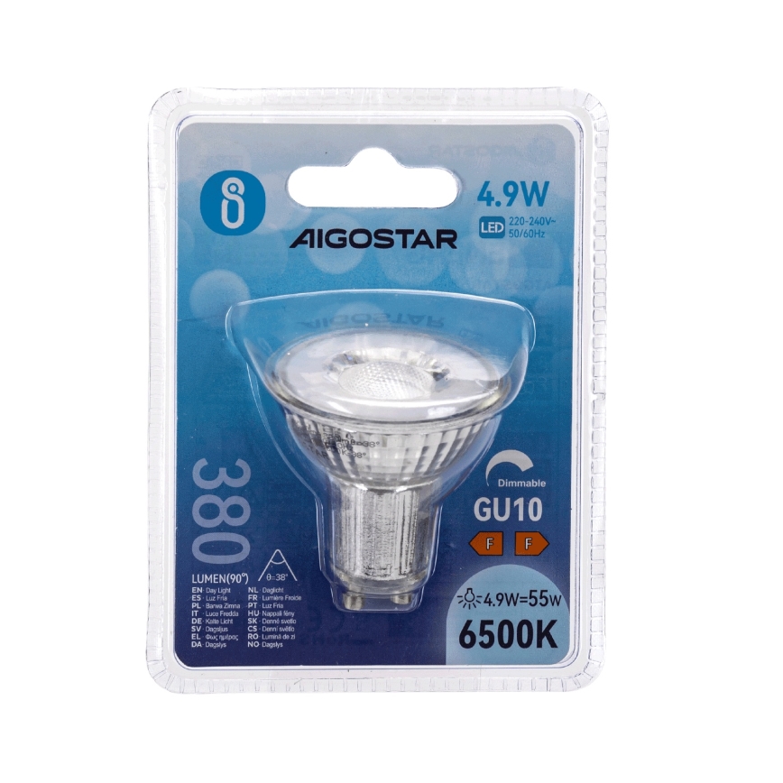 LED Stmievateľná žiarovka GU10/4,9W/230V 6500K - Aigostar