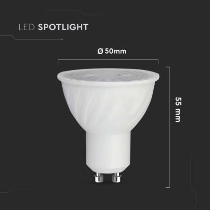 LED Stmievateľná žiarovka GU10/6W/230V 6500K 38°