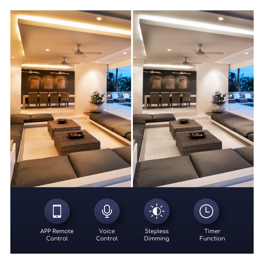 LED Stmievateľná žiarovka GU10/7W/230V 3000-6500K Wi-Fi - Aigostar